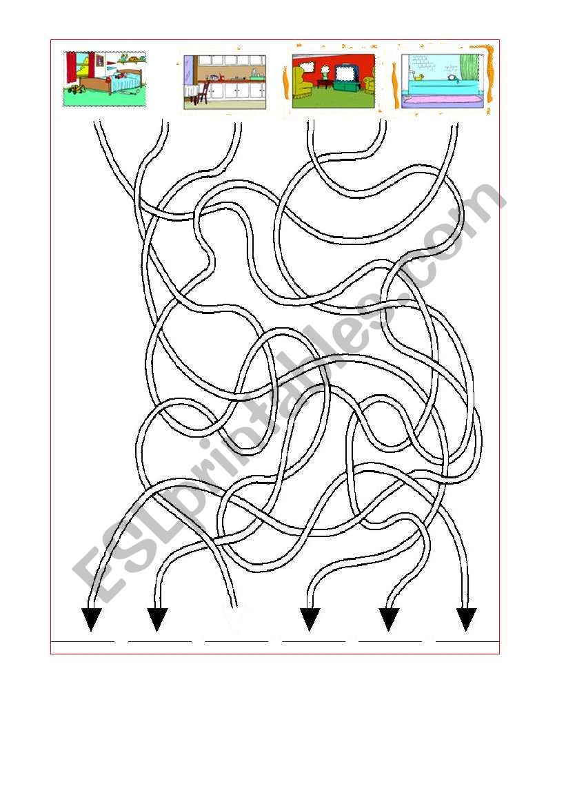 HOUSE  CHAINWORD worksheet