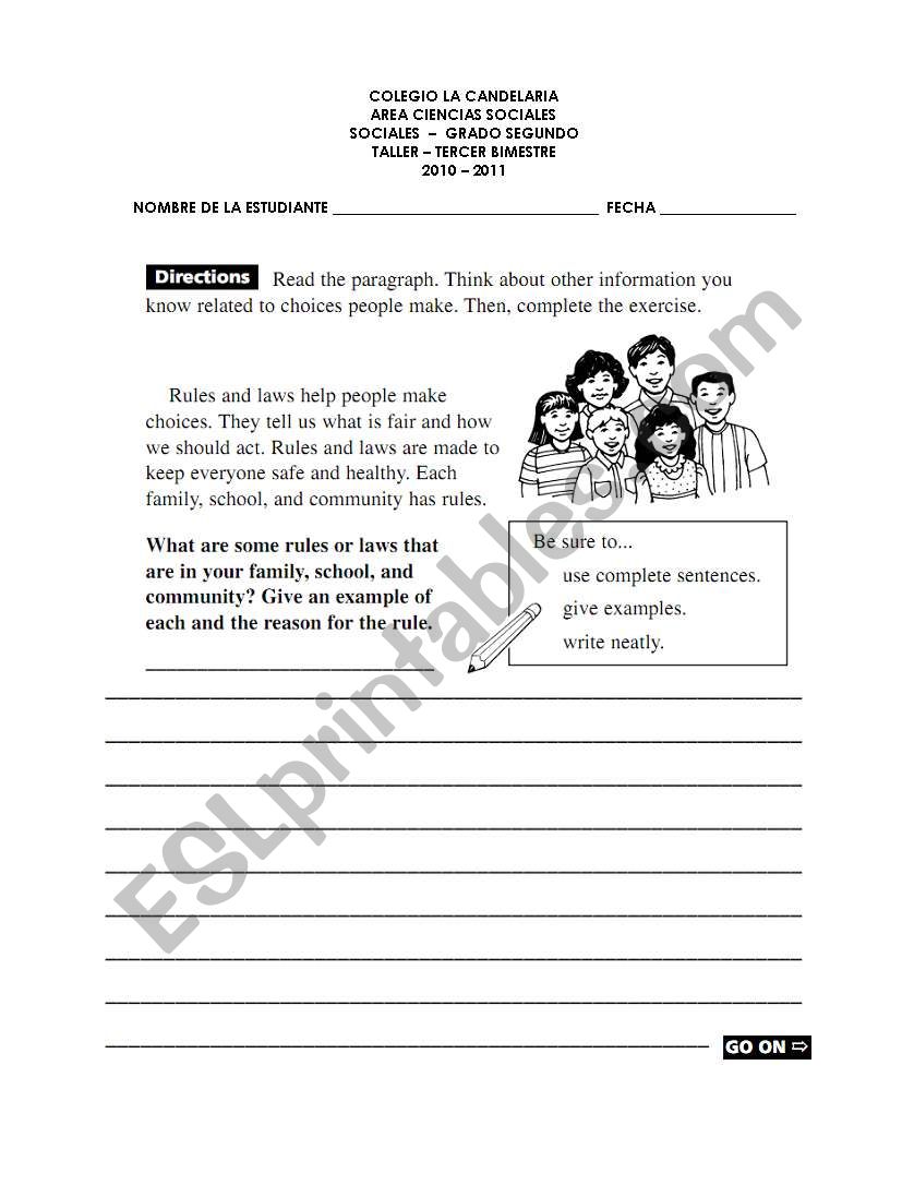 laws and rules worksheet