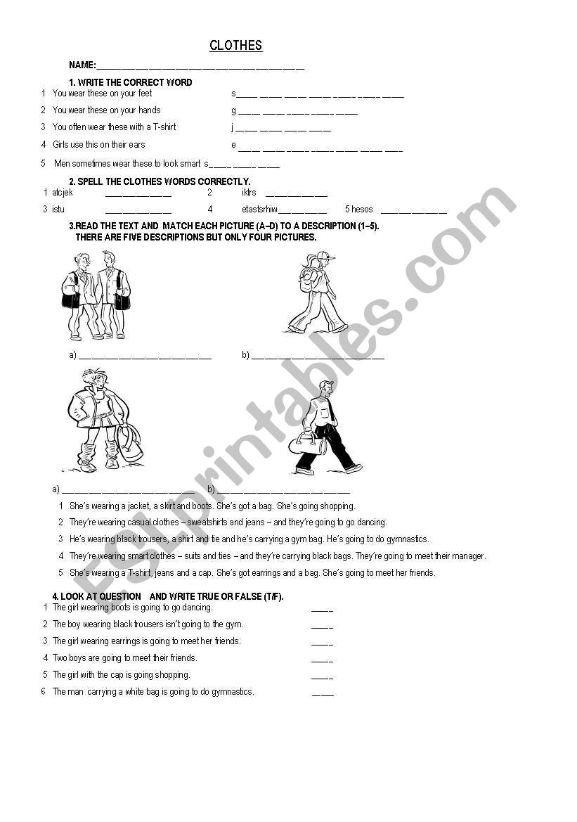 what are you wearing? worksheet