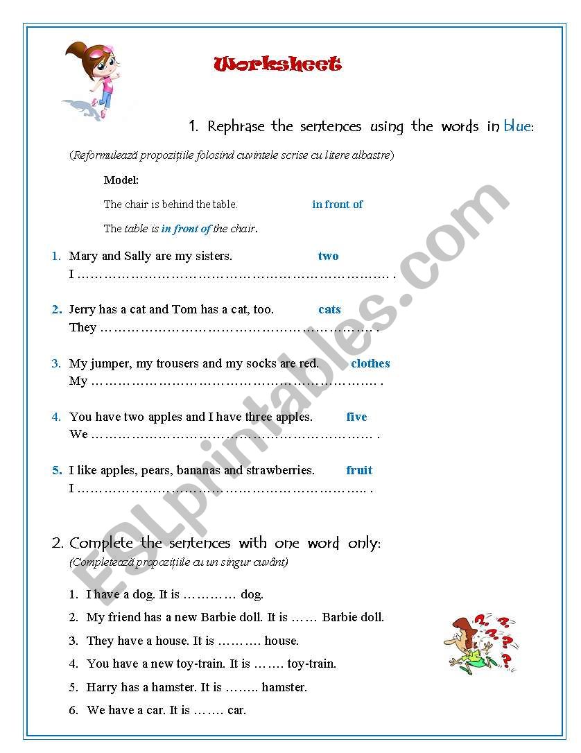 Prepositions worksheet