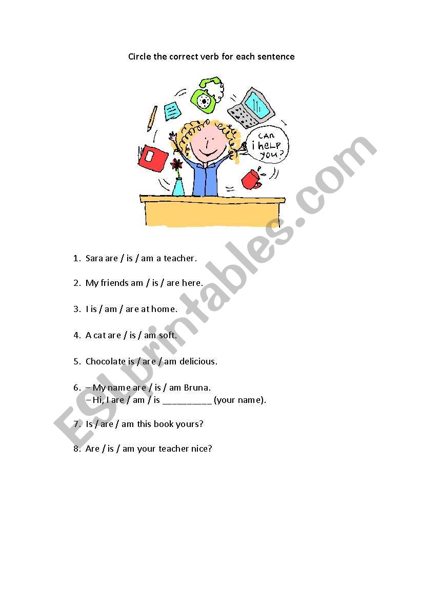 Verb to be worksheet worksheet