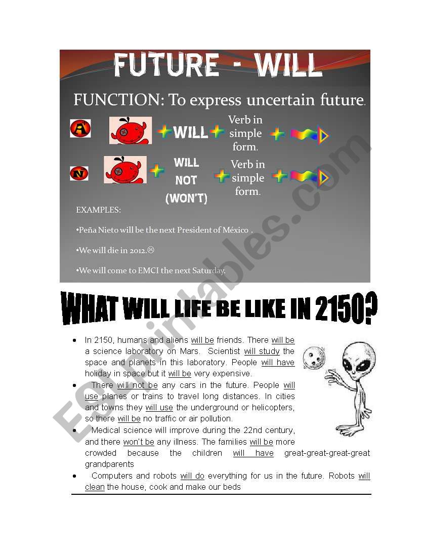 Future - Will worksheet