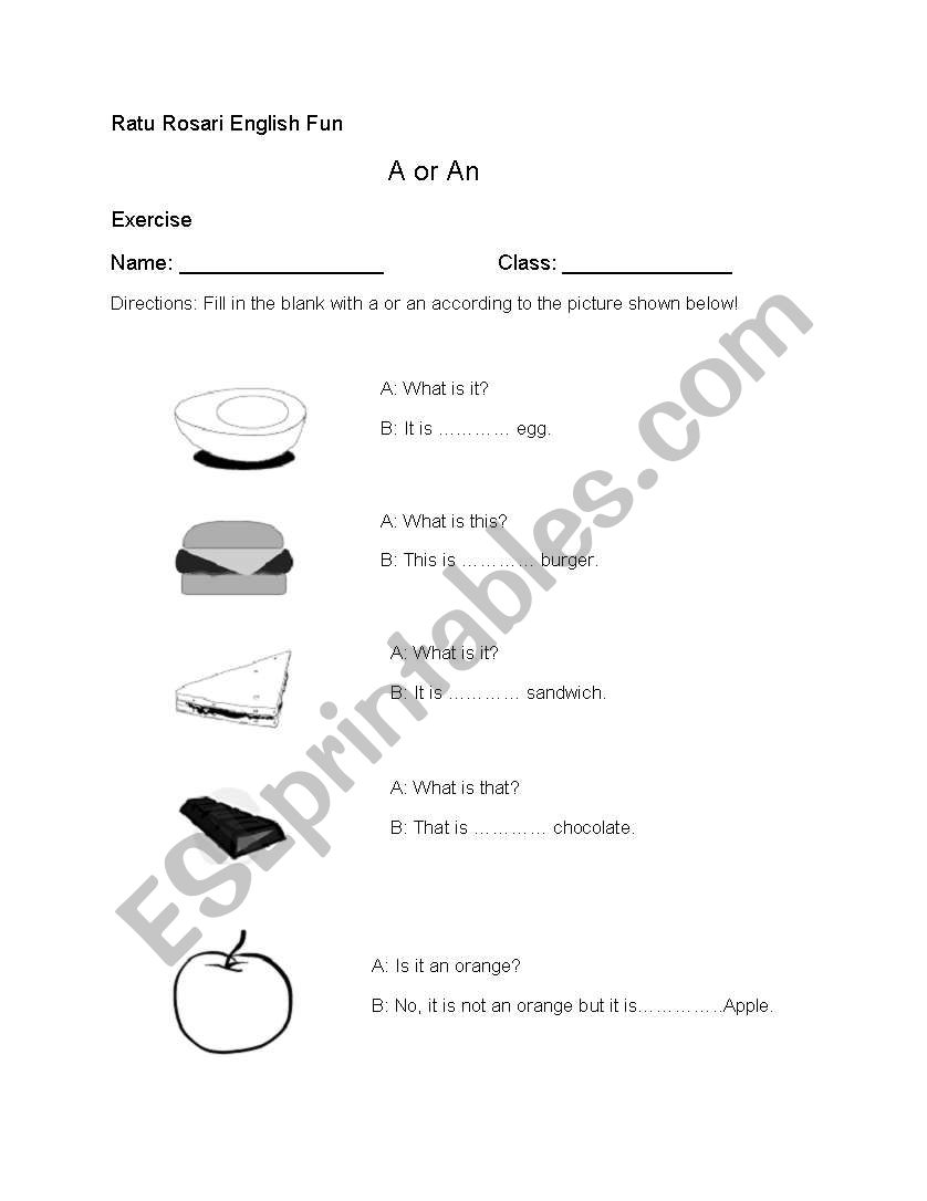 singular form worksheet