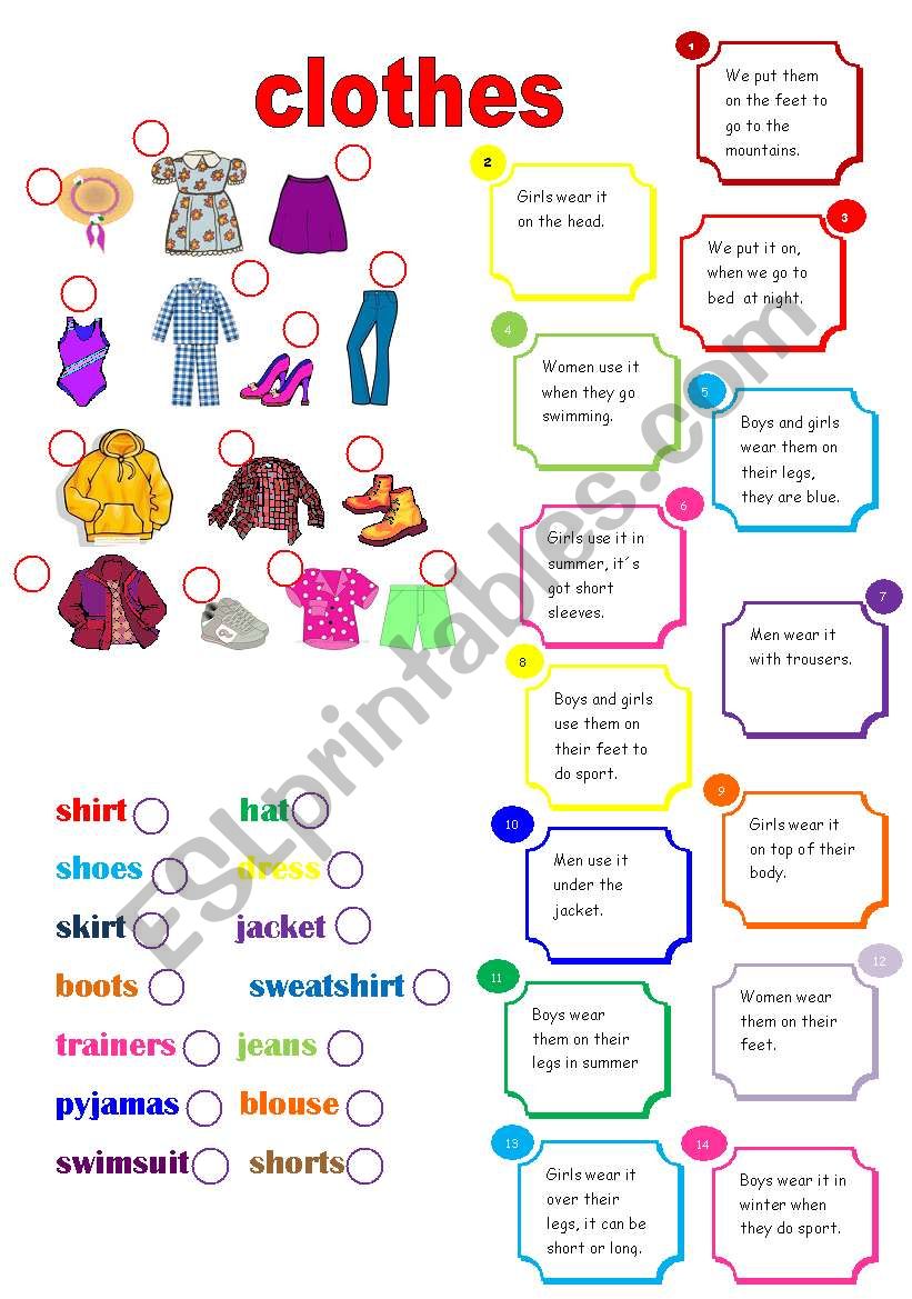 Clothes vocabulary, Clothes in english, Women's clothes vocabulary