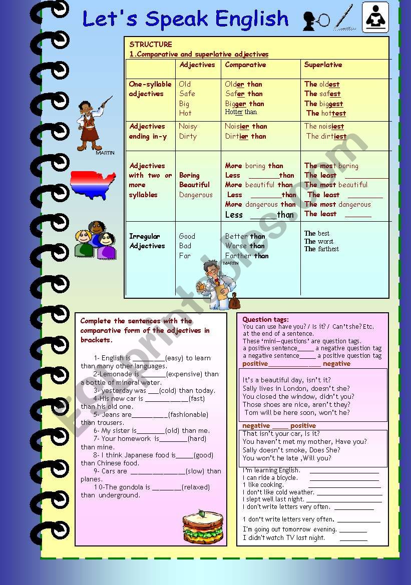 lets speak english esl worksheet by mo3tamad