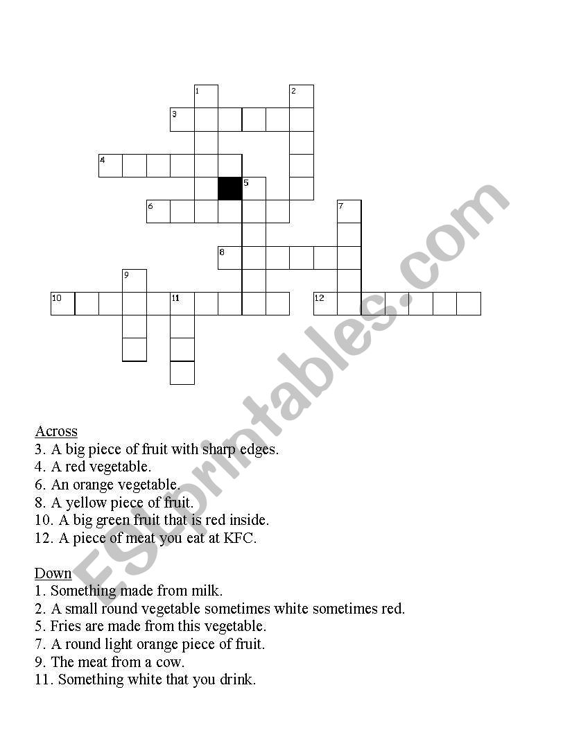 Animals Crossword worksheet