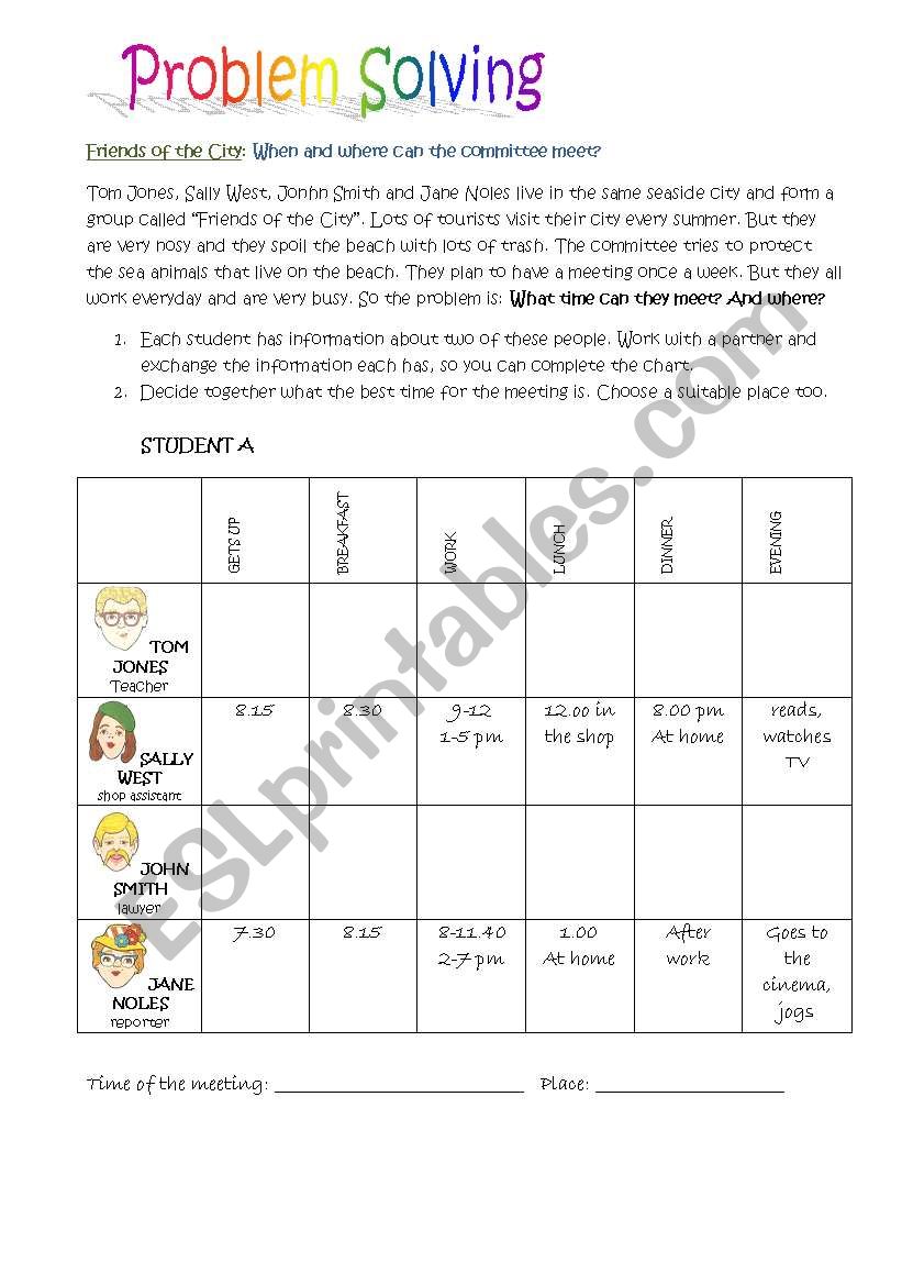 Information Exchange and Problem Solving: When can the committee meet?