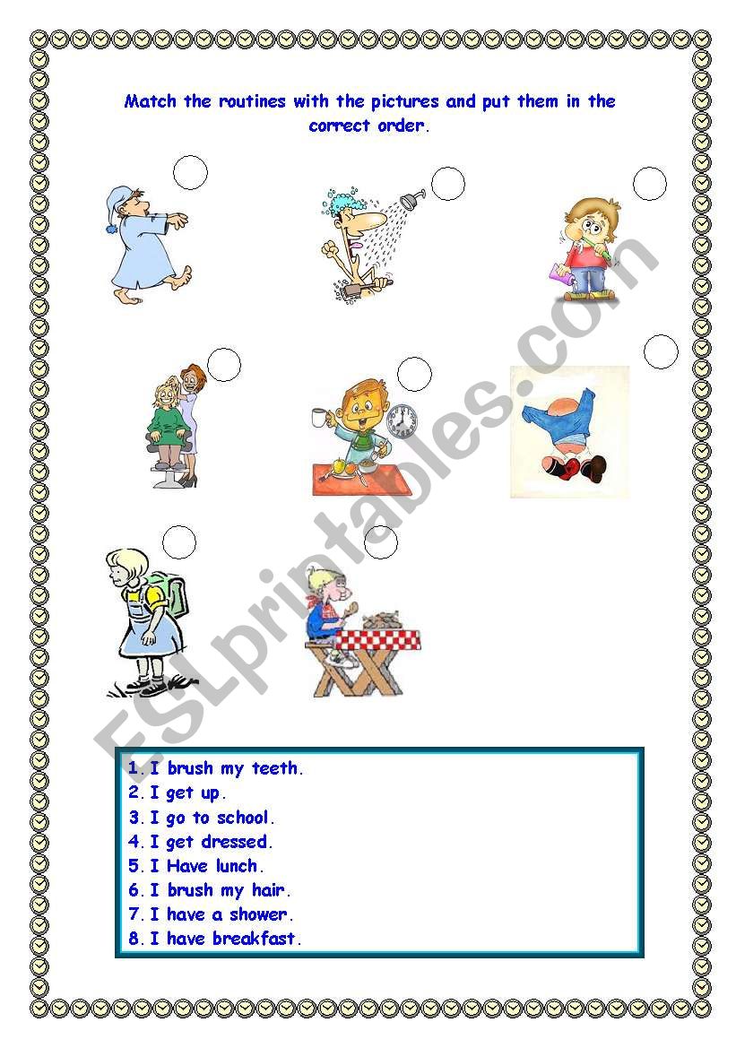 ROUTINES worksheet