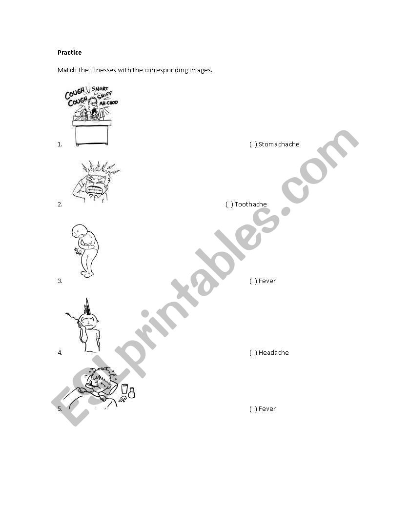 Common diseases worksheet