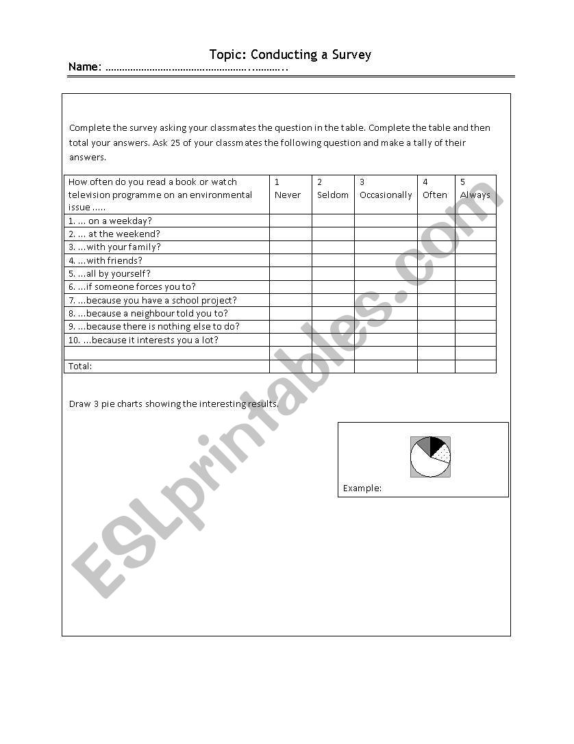 Conducting a Survey about the Environment