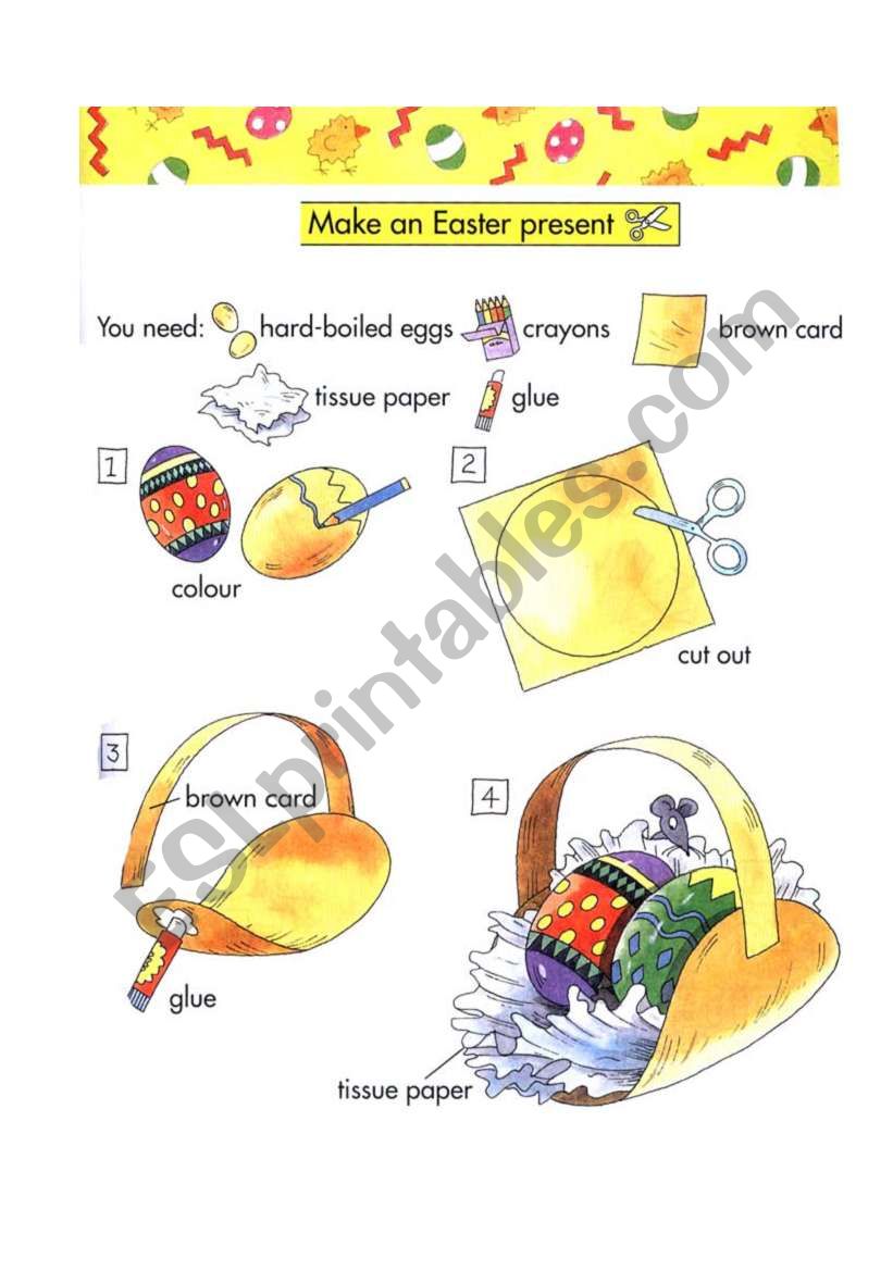 Make easter present worksheet