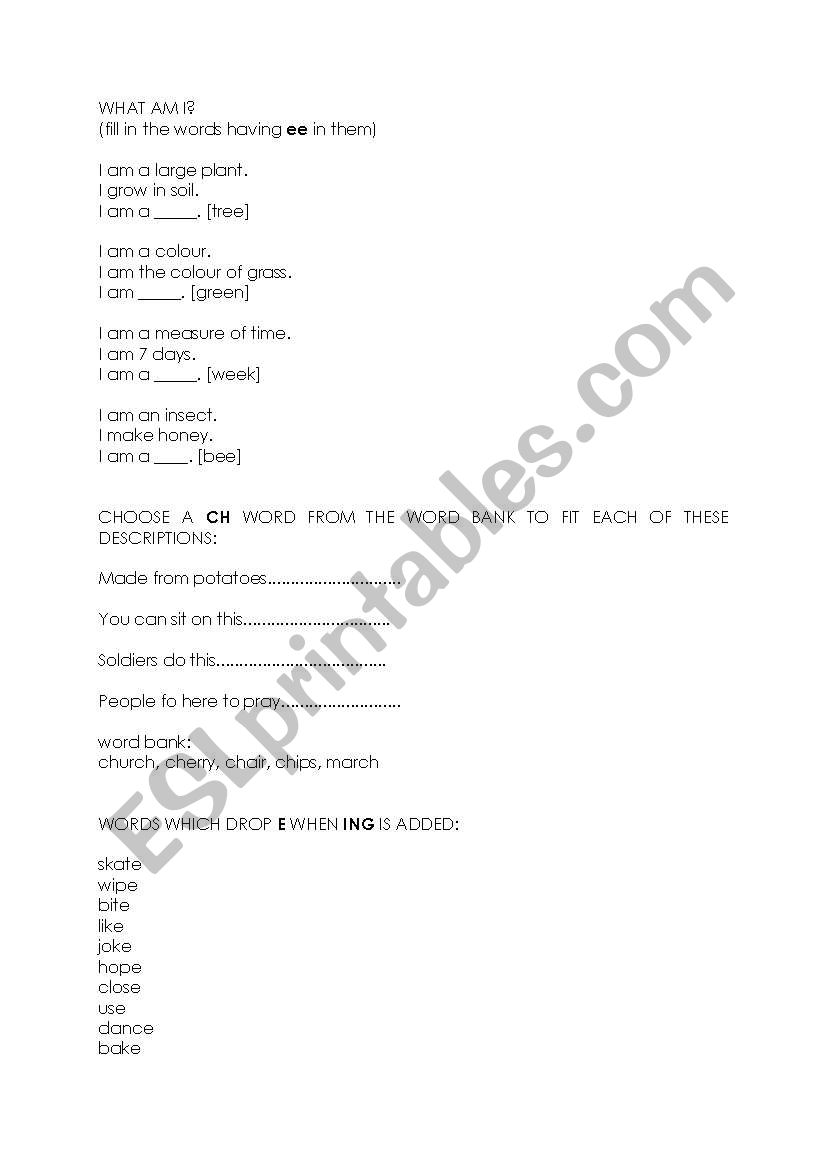 SPELLING_low intermediate level