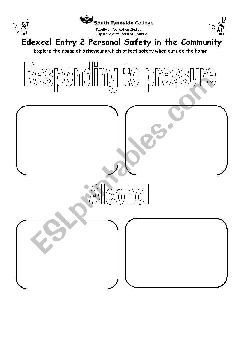 english worksheets personal safety when out and about