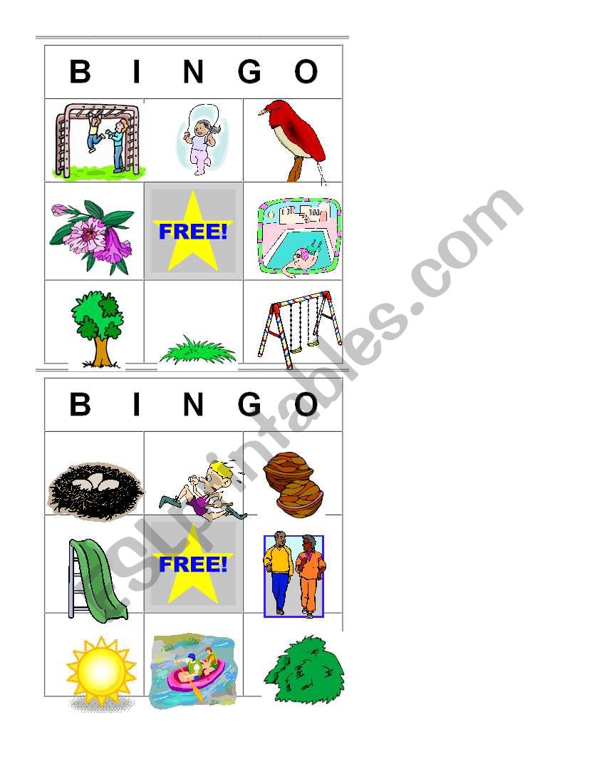 Spring Bingo worksheet