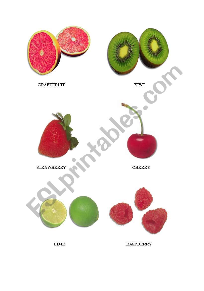 FRUIT worksheet