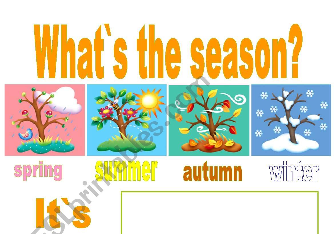 WHAT´S THE SEASON? - ESL worksheet by elenarobles29