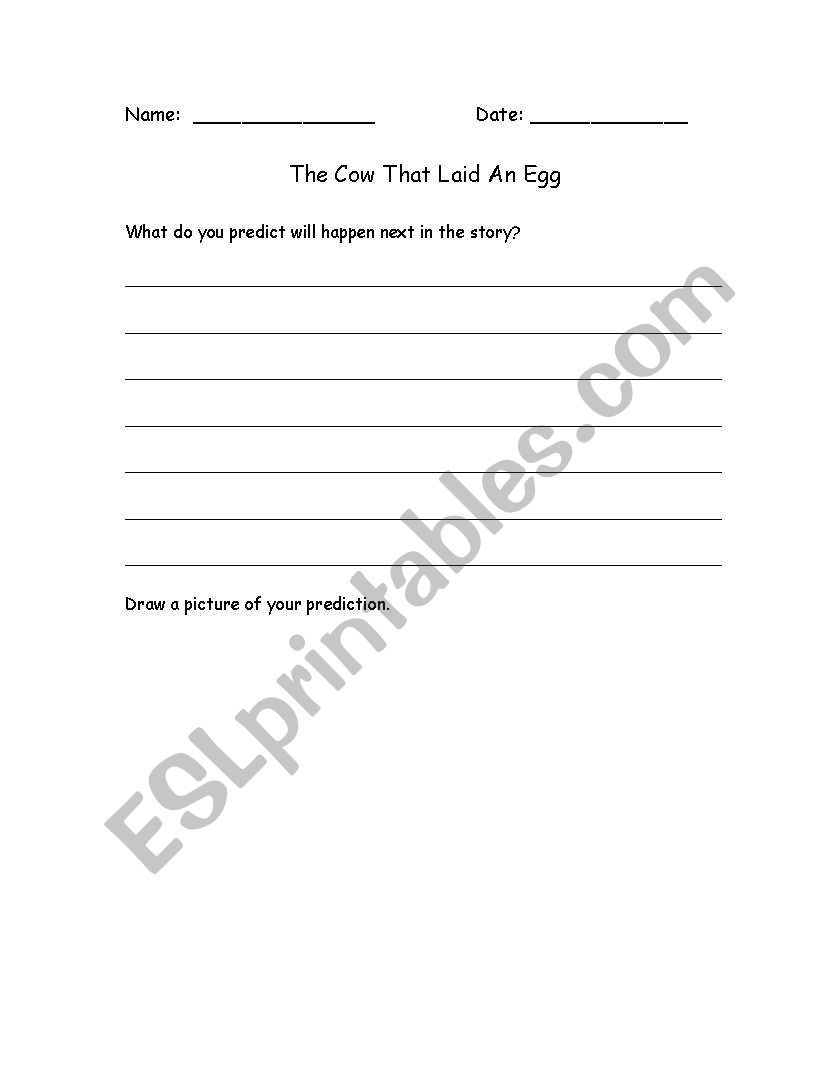 The Cow That Laid An Egg worksheet