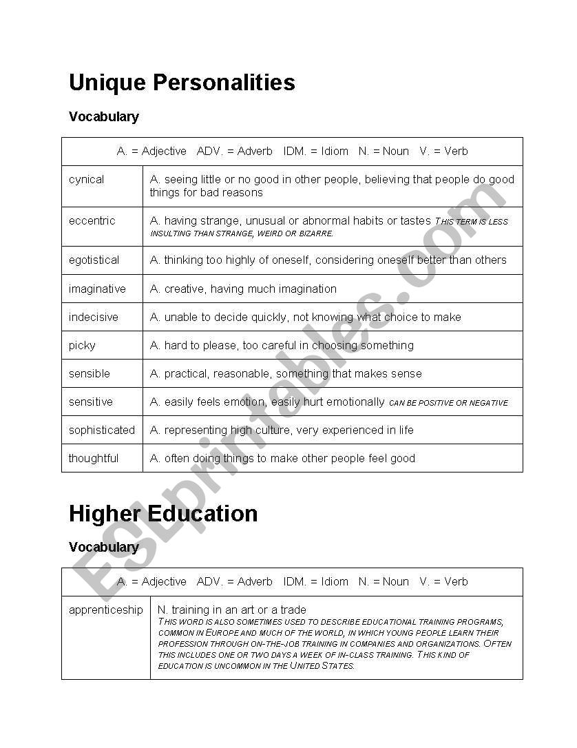 grammer worksheet