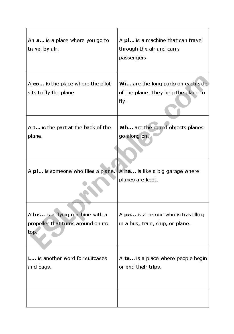 English Worksheets Airport Quiz Help