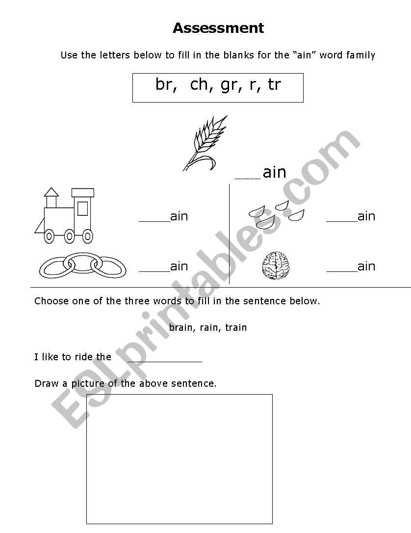 Phonics worksheet