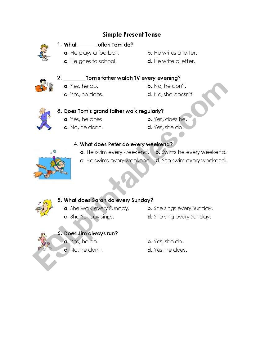 exercise worksheet