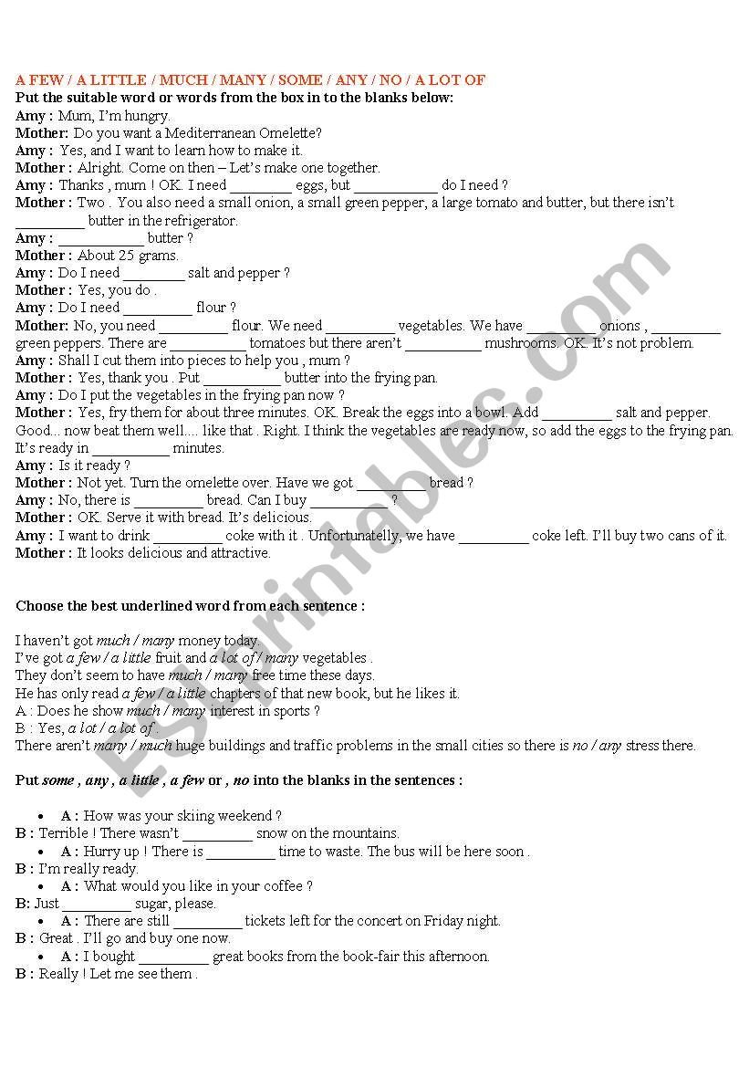 quantifiers worksheet