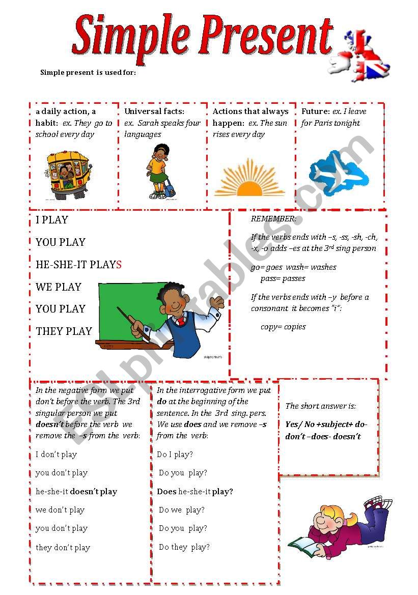 Simple Present Grammar Exercises Esl Worksheet By Olaola