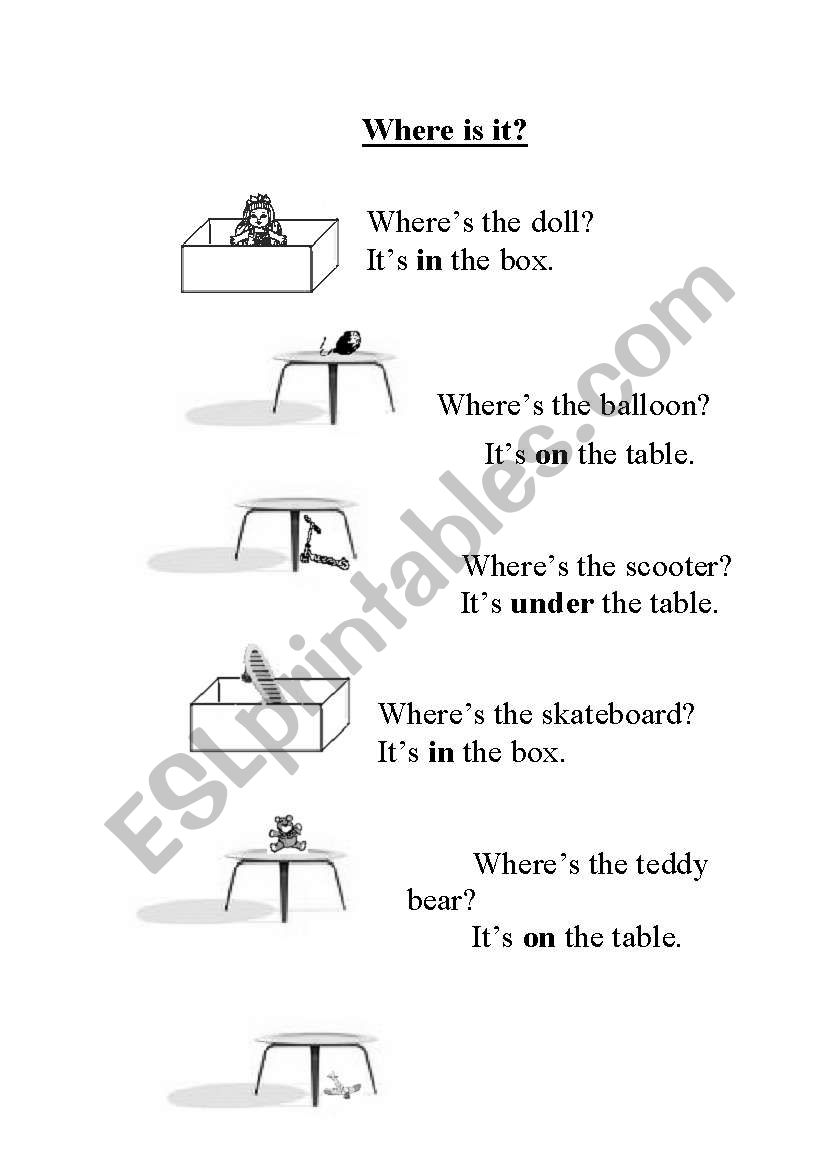 where is it? worksheet