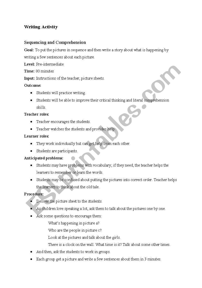 Cinderella worksheet