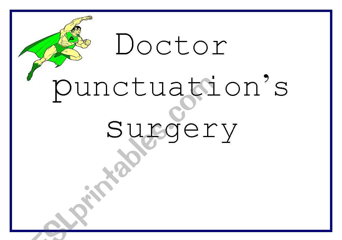 Doctor Punctuation Surgery worksheet