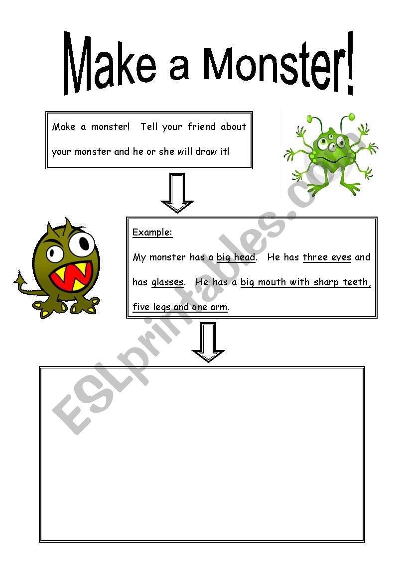 Make a Monster! worksheet