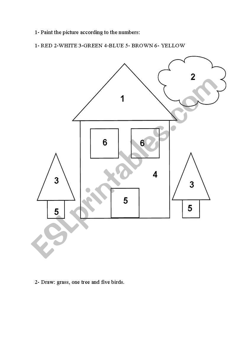 Draw and paint worksheet