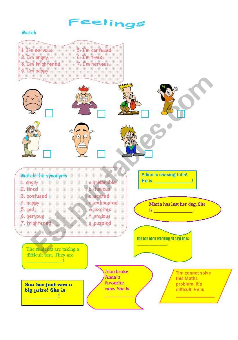 Feelings worksheet