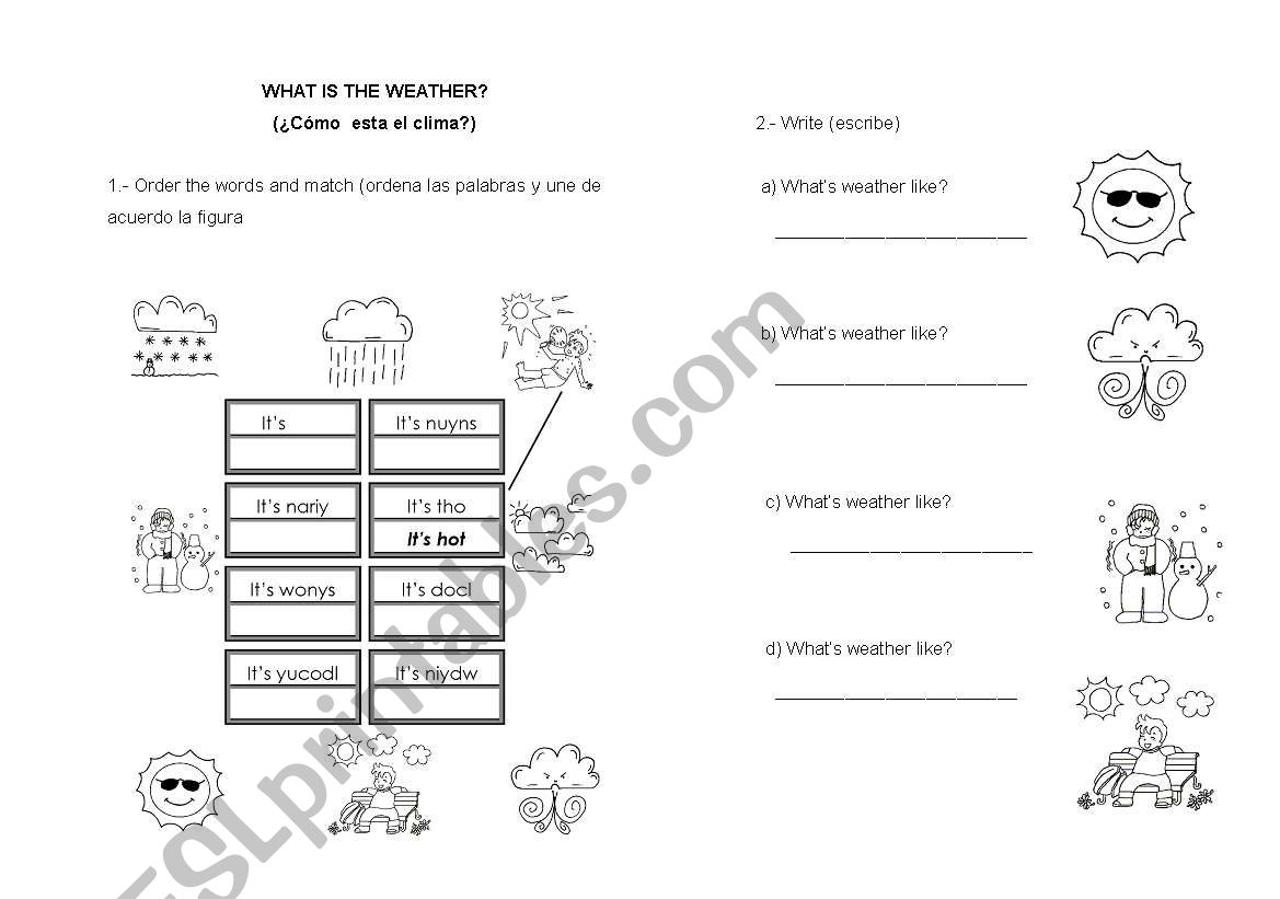what is the weather? worksheet