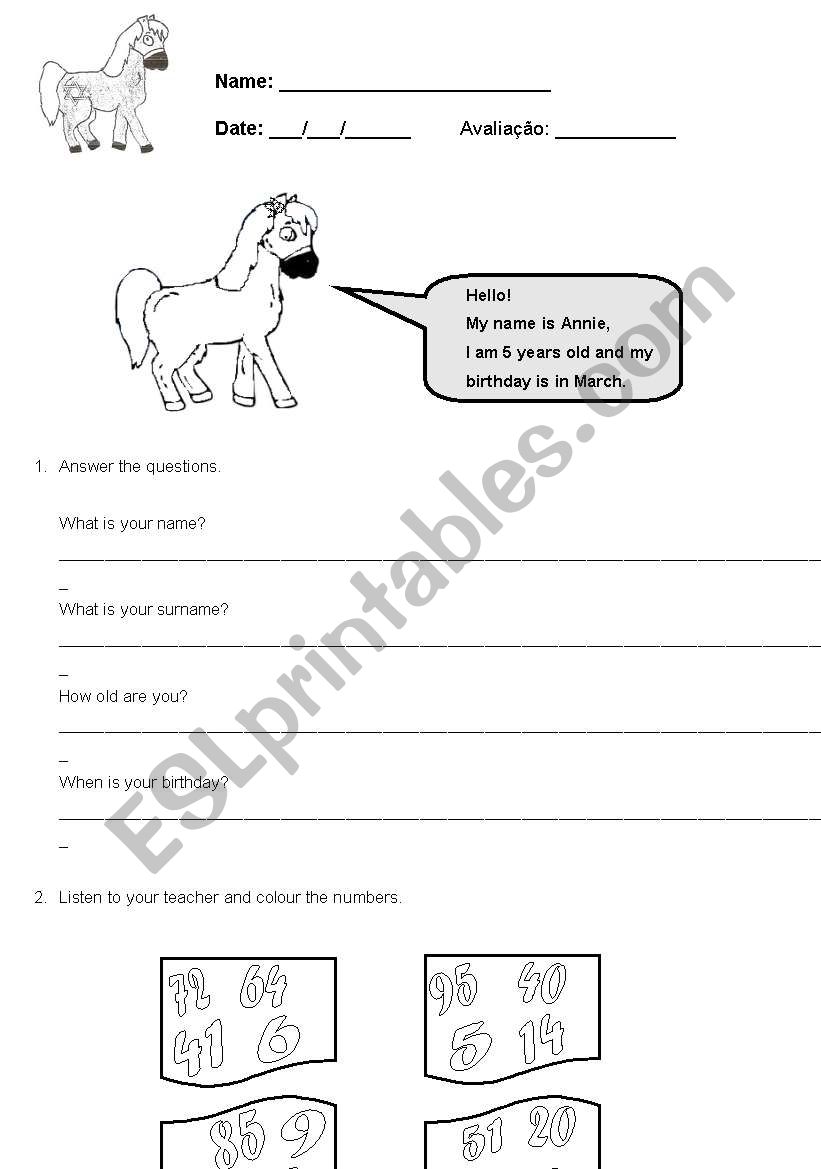 Revision worksheet