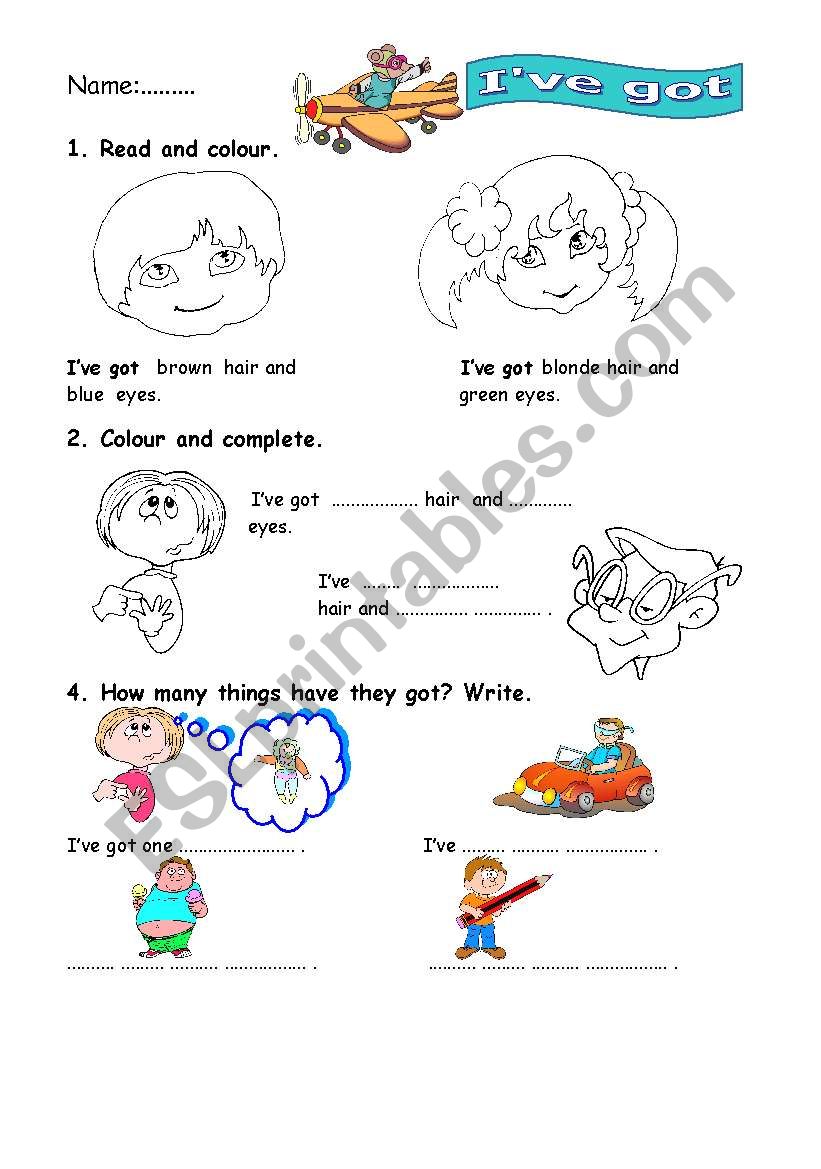 I´ve got - ESL worksheet by josecarmen