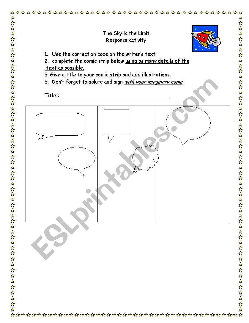 The Skys The Limit worksheet