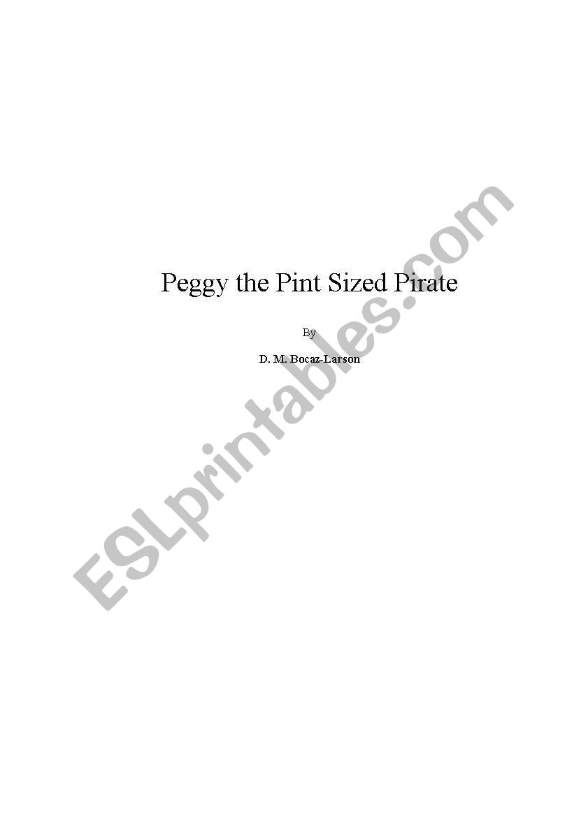 Peggy the Pint Sized Pirate worksheet