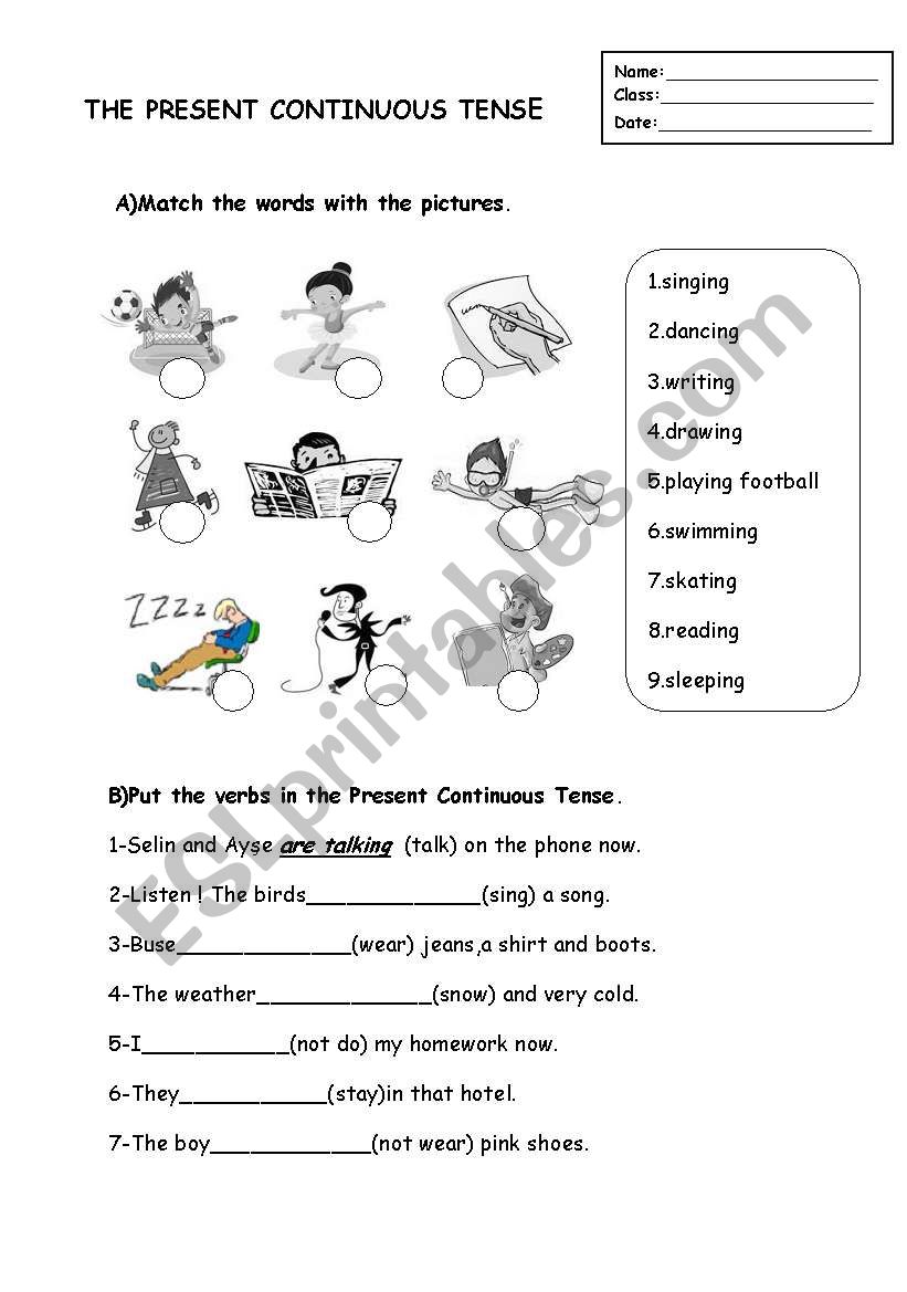 present-continuous-tense-worksheets