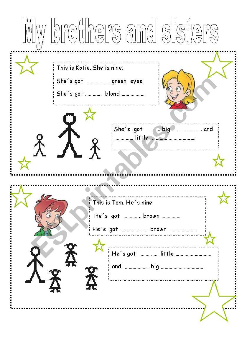 Getting Along With Siblings Worksheet