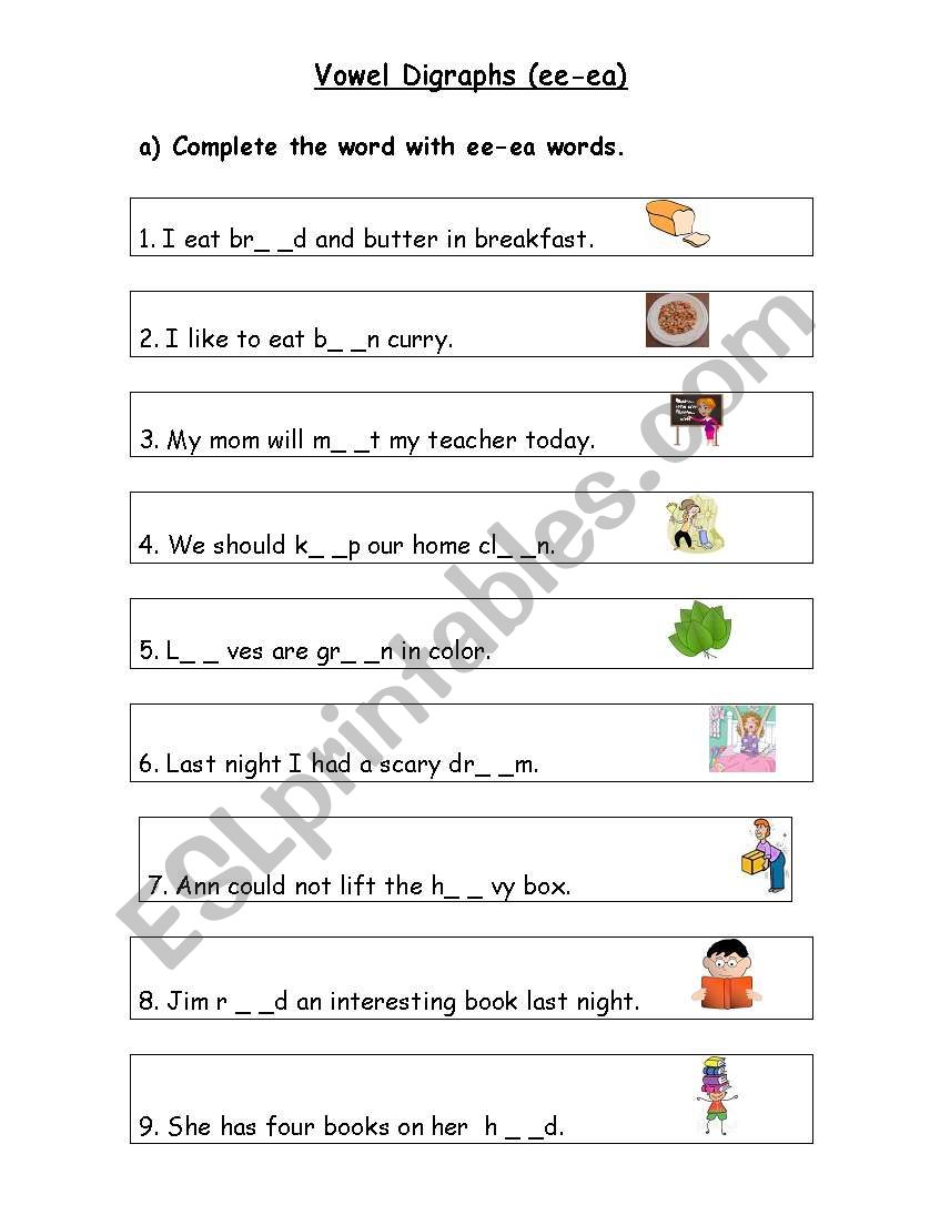 Vowel Digraph Ai Centers And Worksheets My Teaching L - vrogue.co