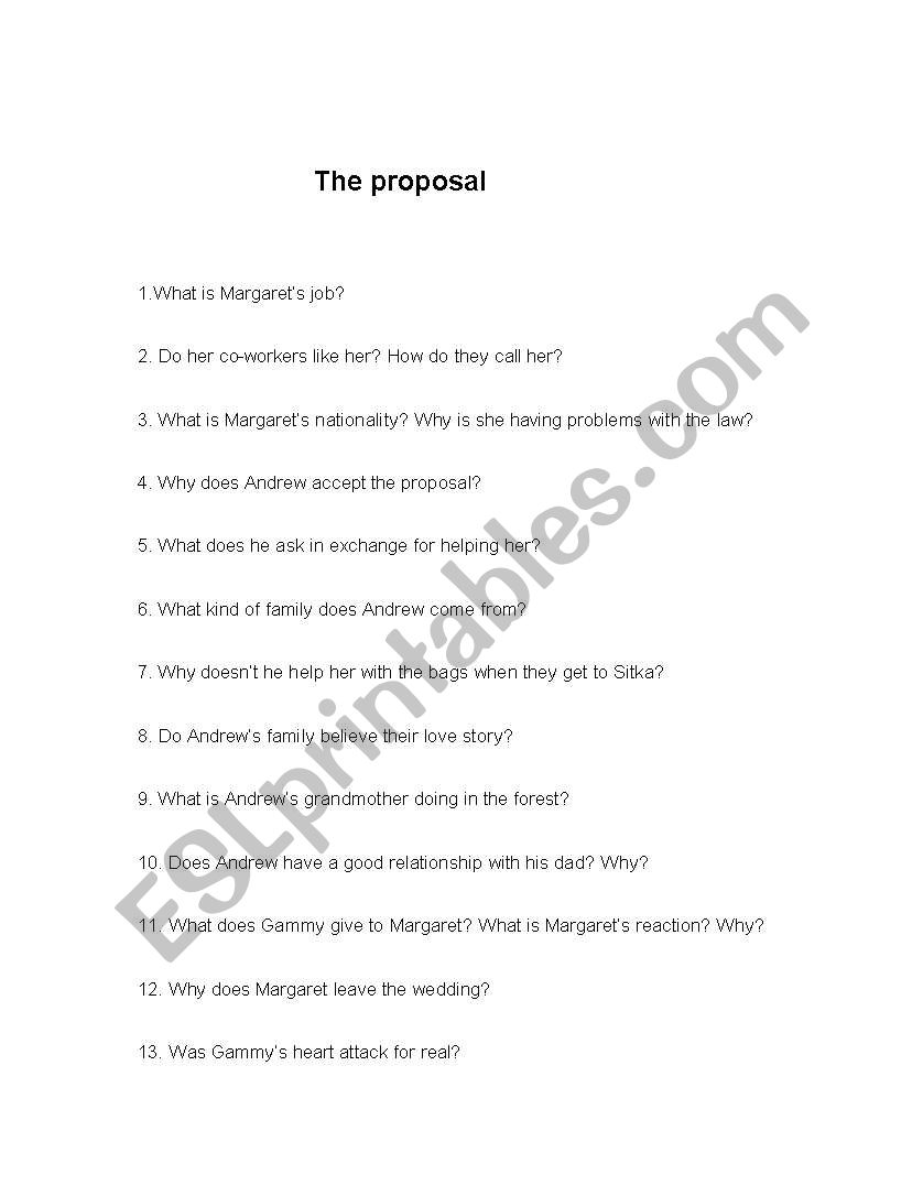 The proposal worksheet