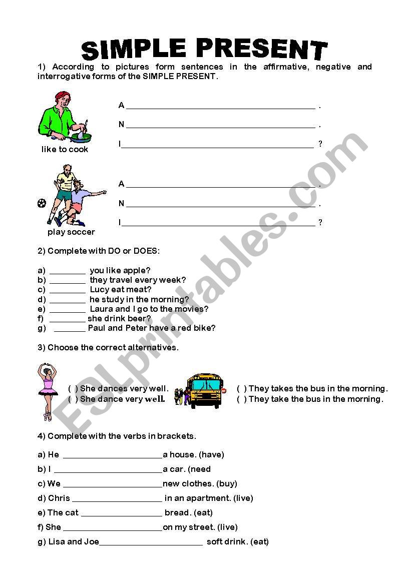 Simple Present worksheet