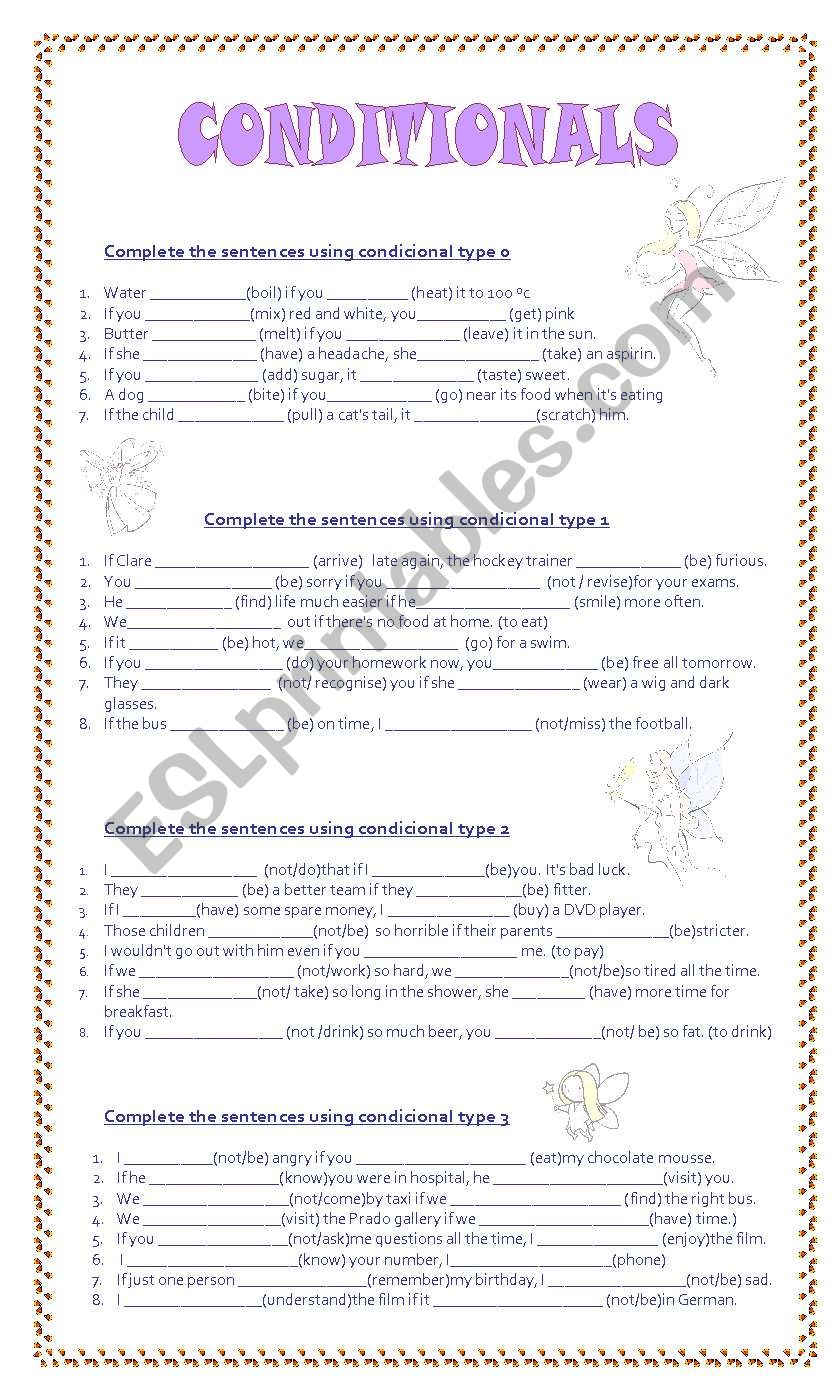 conditionasl 0-1-2-3 worksheet