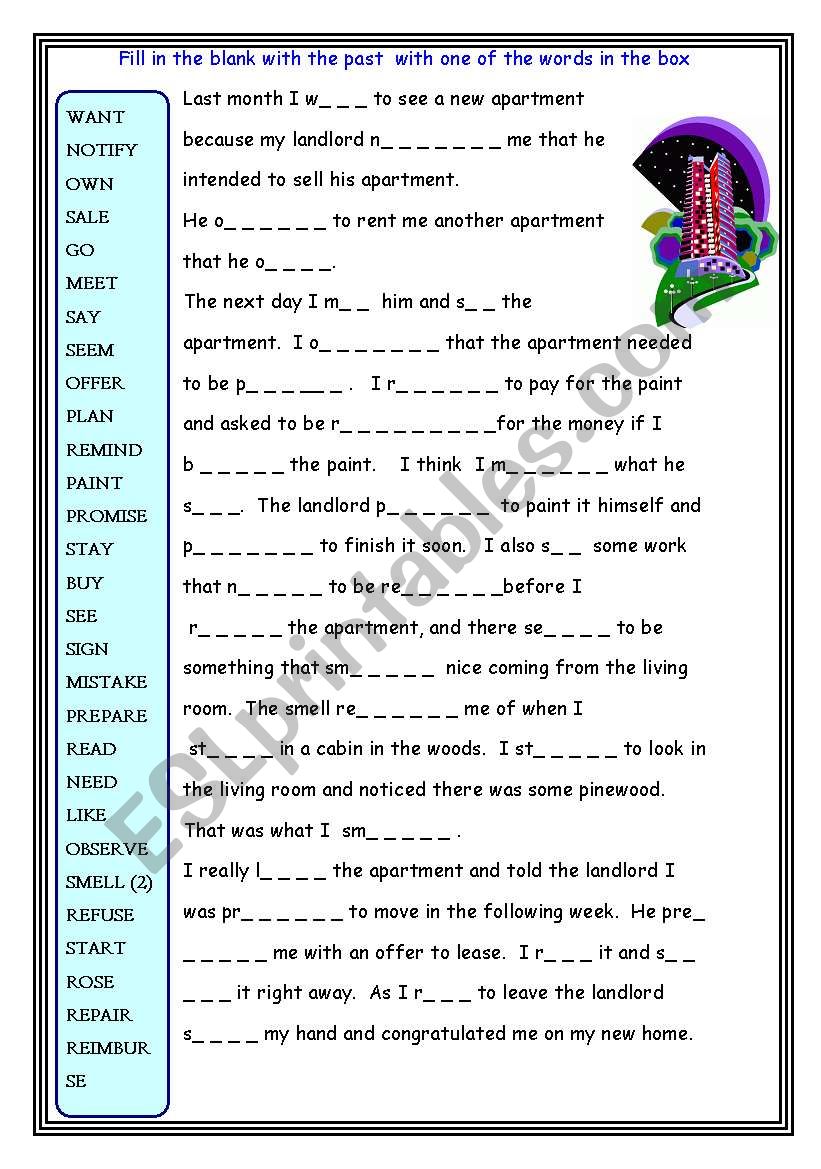 Past Simple Tense Fully Editable With Key
