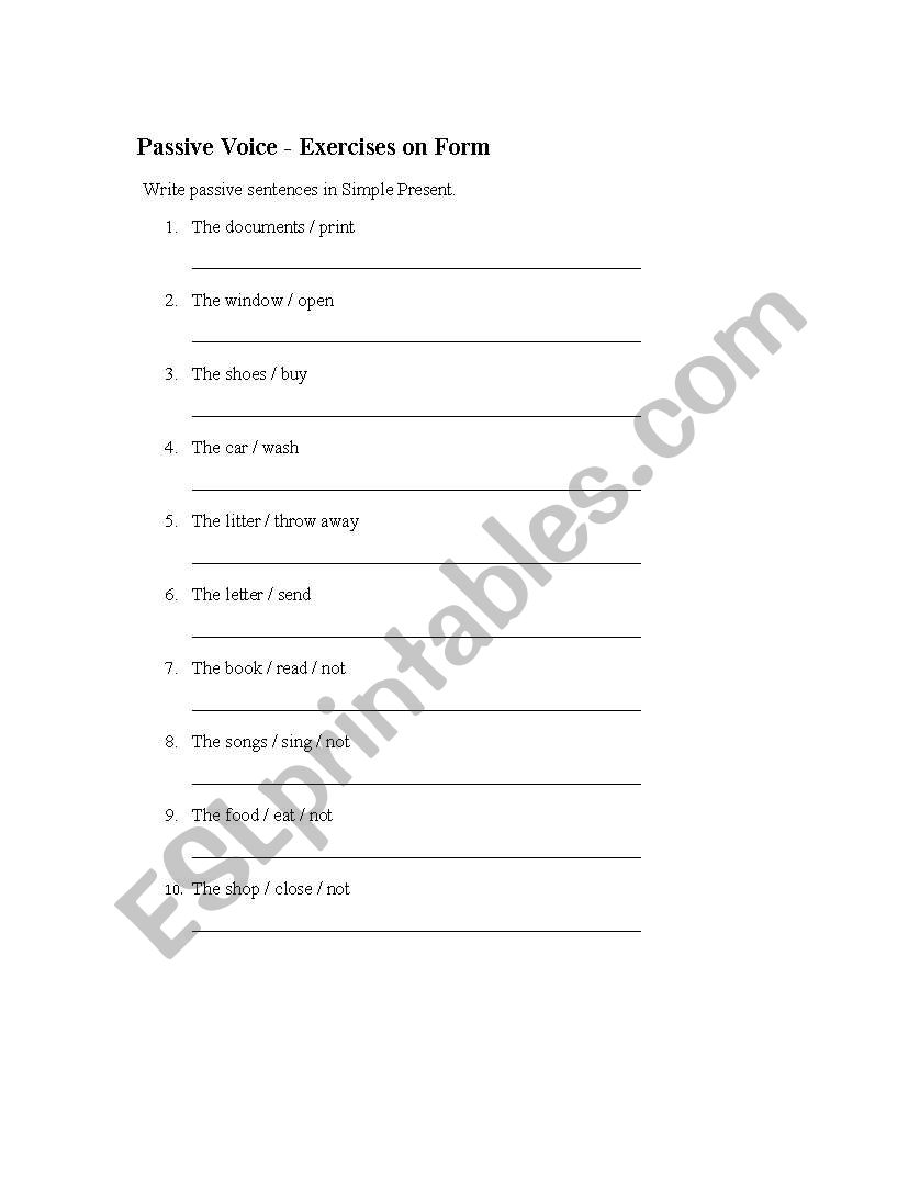 Passive Voice - present simple