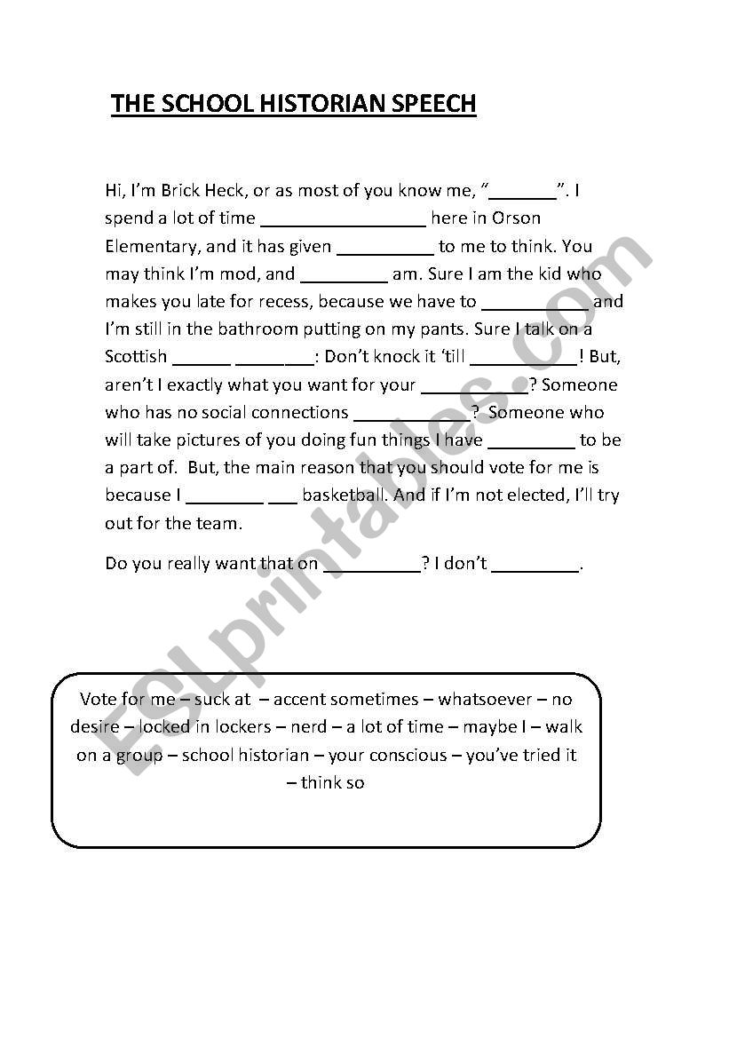 The Middle serie Activity worksheet