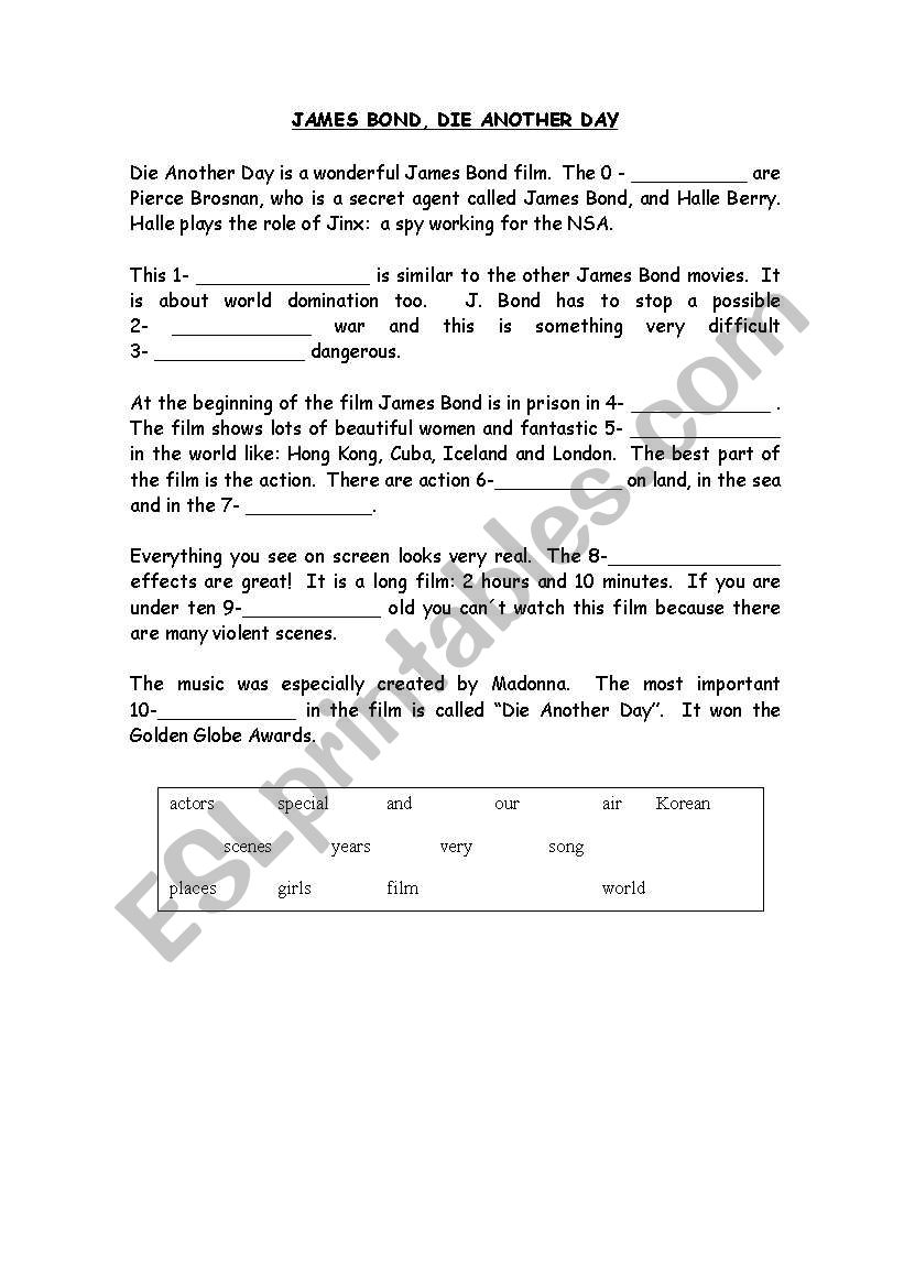 Reading  worksheet