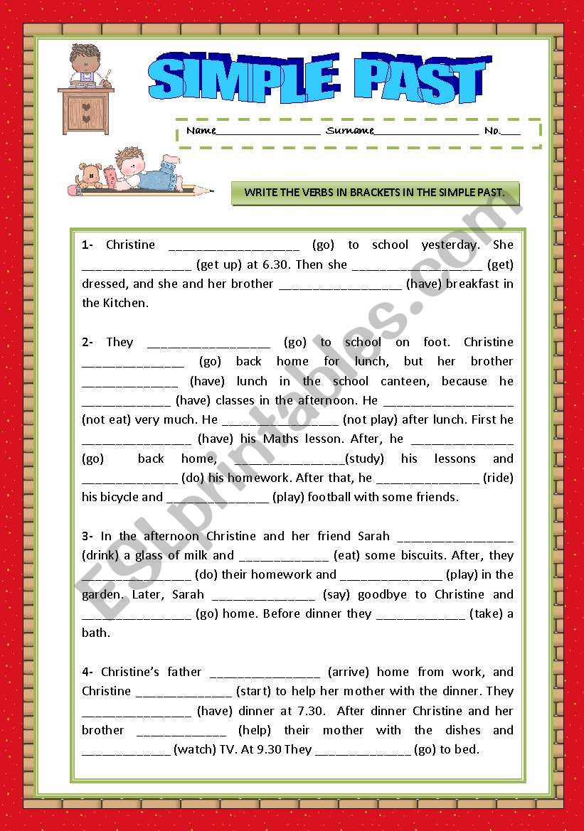 Simple Past worksheet