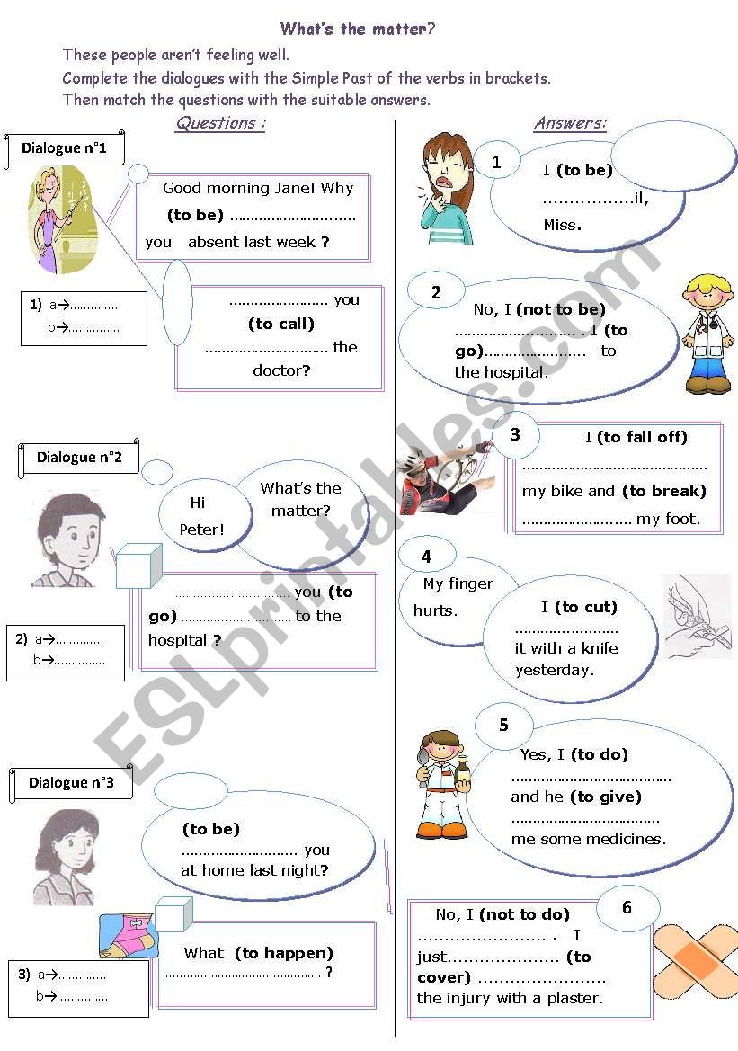 What´s The Matter At The Doctor - Esl Worksheet By Rafekjallouli